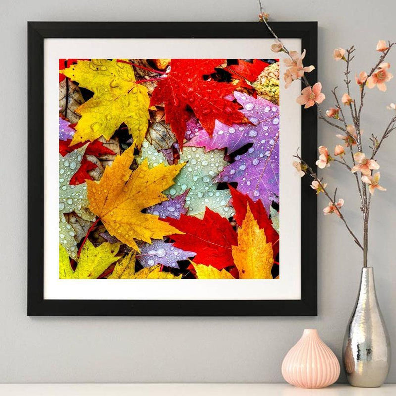 5D DIY Full Drill Diamond Painting Maple Leaf Embroidery Craft Kit Bedroom Decor