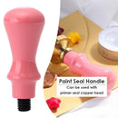 Retro Wax Sealing Stamp Wood Handle Customs Art Stamping Decor (Light Pink)