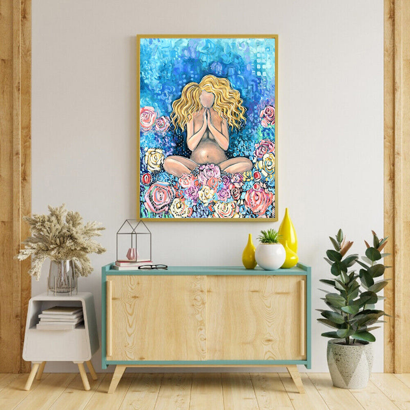 Flowers Pregnant Mother 40x50cm Oil Paint By Numbers Picture DIY