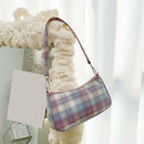 Plaid Print Underarm Bag Fashion Cloth Handbags Women Shoulder Bag Daily Clutch