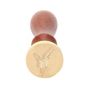 Plants Pattern Retro Sealing Stamp Wood Handle Metal Sealing Wax Stamp (B) Newly
