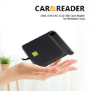 Black USB Smart Card Reader DNIE ATM CAC IC ID SIM Card Reader for Windows Linux