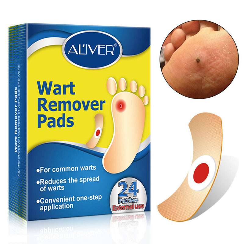 24pcs Feet Warts Remover Pads Foot Callus Corn Stickers Foot Care Plaster Newly