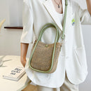 Summer Hollow Straw Handbag Woven Beach Holiday Leather Shoulder Crossbody Bags