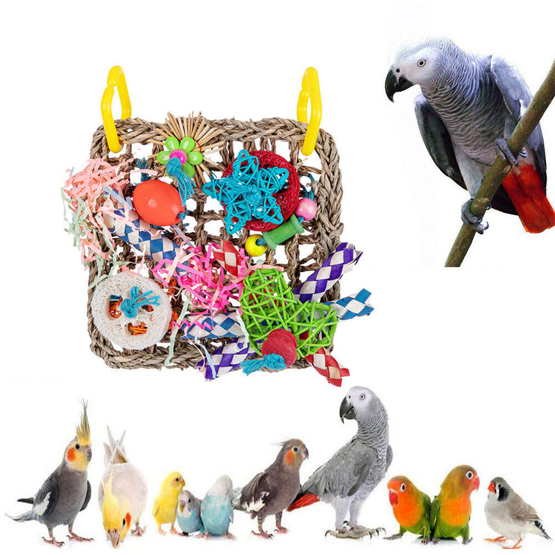 Parrot Chewing Toys Woven Seaweed Hanging Swing Supplies Bird Accessories Newly