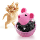 Container Pet Feeder Bowl Cat Feeder Food Rolling Leakage Dispenser Mouse Shape