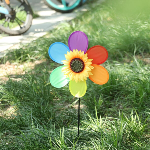Windmill Wind Spinner Flower Spinners Outdoor Ground Stake For Kids|Children