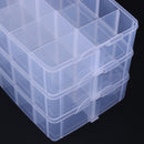 Large Size Plastic Handheld Cosmetic Jewelry Organizer Box Case(Clear)