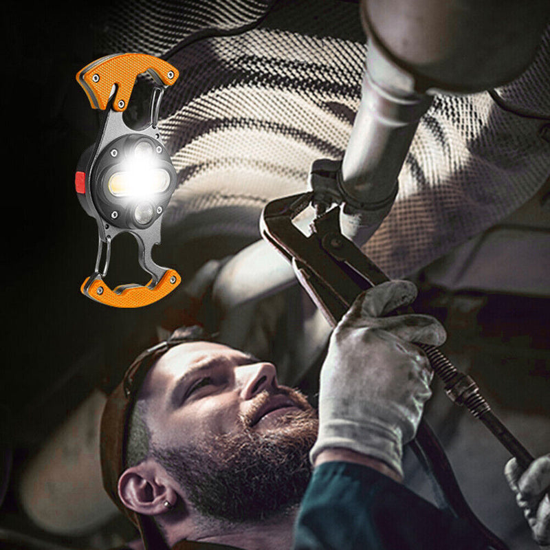 Portable Keychain Flashlight Multifunction Camping Bottle Opener Work LED Lig