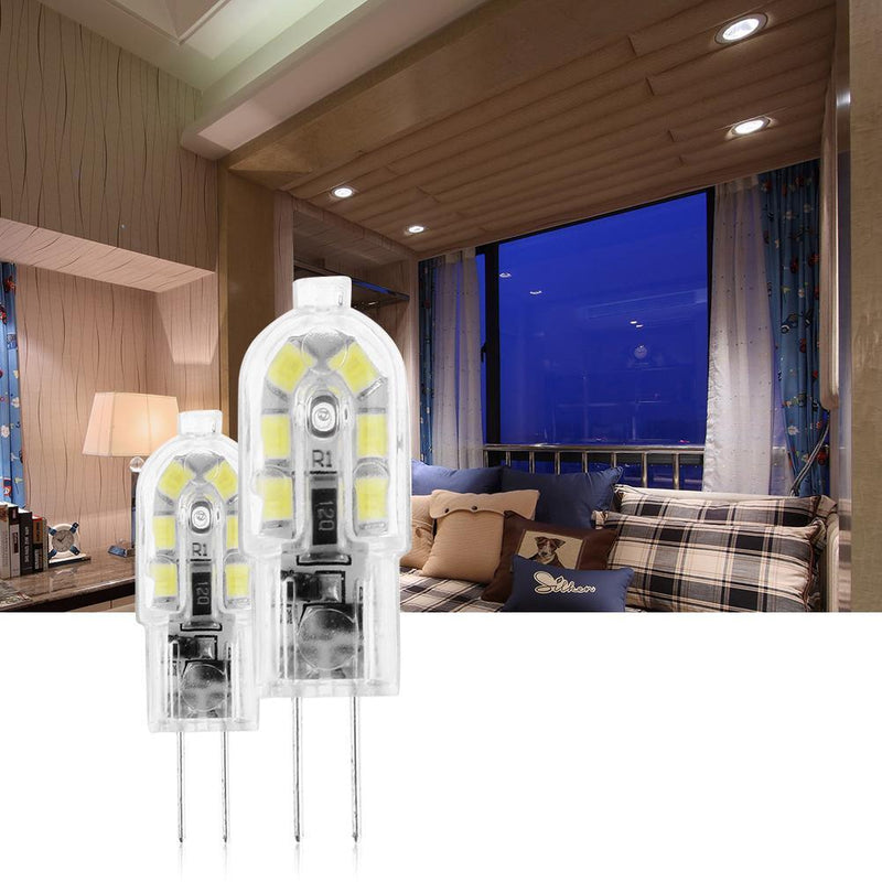 Hillrong G4 200LM 2W SMD2835 12LED Corn Bulb for Crystal Lamp Chandeliers (DC