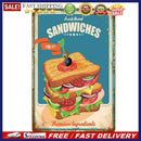 Home Weatherproof Retro Chic Food Sign Iron Painting Wall Drawing Templates