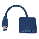 USB 3.0 to VGA Video Display Adapter 1080P Multi-Display Converter (Blue) Newly