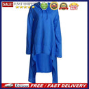 Long Sleeve Women Fleece Hoodies Irregular Loose Solid Color (Blue)(4XL)