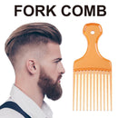 Hair Fork Comb Hairdressing Curly Insert Brush Hair Styling Tool (Orange)