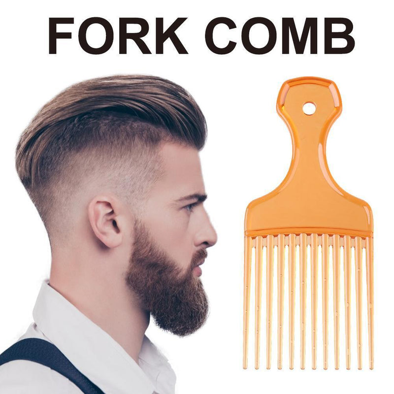 Hair Fork Comb Hairdressing Curly Insert Brush Hair Styling Tool (Orange)