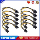 6 Pin to 8 (6+2) Pin PCIE Adapter GPU Splitter Hub Power Cable (10pcs)