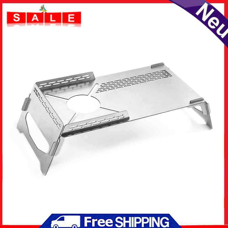 Portable Camping Picnic BBQ Table Heat Insulation Gas Stove Stand Folding Desk