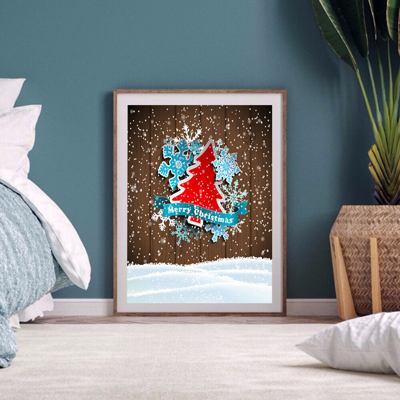 5D Drill Point Handicraft Cartoon Xmas Tree Rhinestone Art Diamond Painting