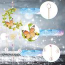 #A Crystal Wind Chimes Butterfly Star Moon Love Heart Prisms Light Catcher Windb
