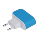 3USB EU Plug LED Mobile Phone Charger Multi-Head Travel Charger(2A)(Blue)