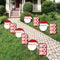 Christmas Yard Decorations Outdoor Santa Xmas Pathway Garden Stakes Set of 10