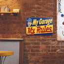 My Rules Sheet Metal Drawing Metal Painting Tin Wall Home Poster Bedroom Sign