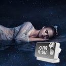 LED Digital Projector Alarm Clock Temperature Display Wake Up Watch (White)