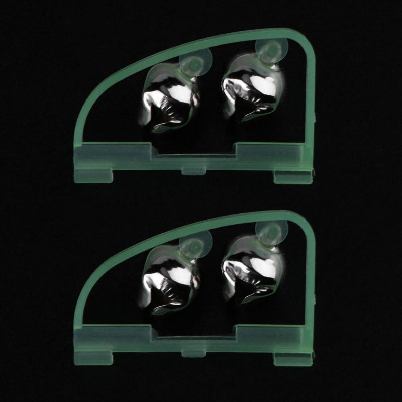 20Pcs Set Fluorescent Fishing Rod Tip Clip Twin Bell Fish Bite Alarm Ale