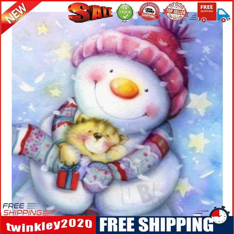 5D DIY Full Drill Diamond Painting Christmas Snowman Cross Stitch Embroider