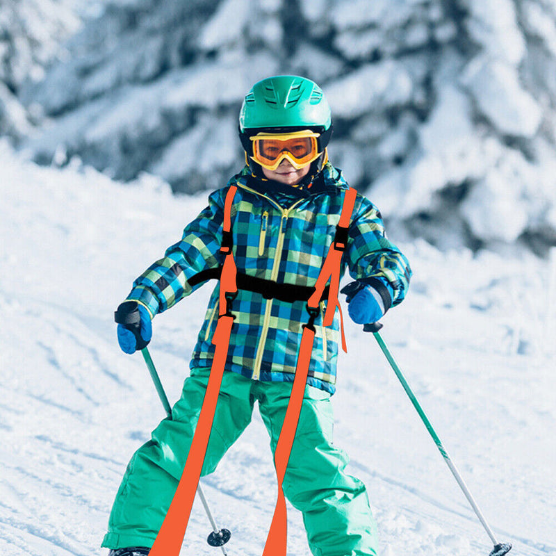 Kids Ski Training Belt Safety Traction Rope Skiing Anti-Fall Strap (Orange)