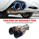 Stainless Steel Dual Exhaust Tip with 2.5 inch ID Inlet Rolled Edge Slant C
