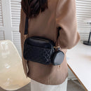 #A Simple 2 in 1 Messenger Bags Small Zipper Crossbody Handbags for Travel Shopp