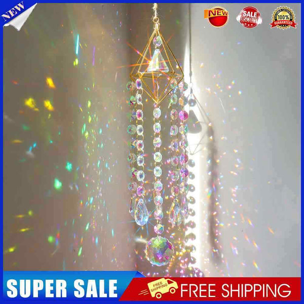 Colorful Wind Chime Prisms Light Catcher Car Pendant Curtains Hanging Decoration