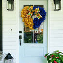 Flag Heart Shape Decorate Flower Hanging Ukraine Sunflower Front Door Wreath