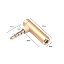 L-shape 3.5mm Male To Female Audio Converter Adapter Earphone Jack for Tablet PC