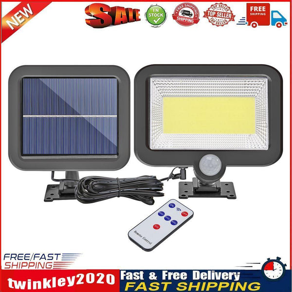 IP65 Solar Wall Light Remote Control Motion Sensor Outdoor Lamp (100LED) Newly