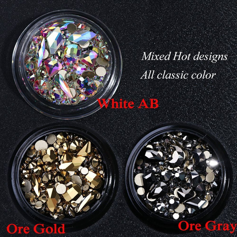 Diamond Flatback Rhinestone Nail Art Rhinestones Bottom Crystal Glitter Glass