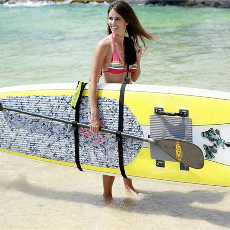 Adjustable Surfboard Shoulder Carry Strap with Water Bottle Bag for Surf Fins