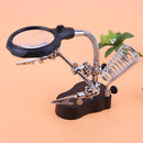 Desktop Magnifier Welding Magnifying Glass LED Holder Soldering Repair Tool