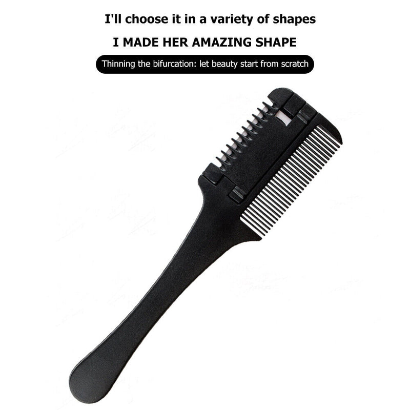 Hair Comb Cutter Trimmer with Stainless Steel Blade Hairdressing Haircut Razor