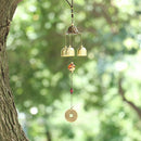 40cm Soft Garden Feng Shui Lucky Hanging Decorationr 3 Bells Wind Chimes Outdoor