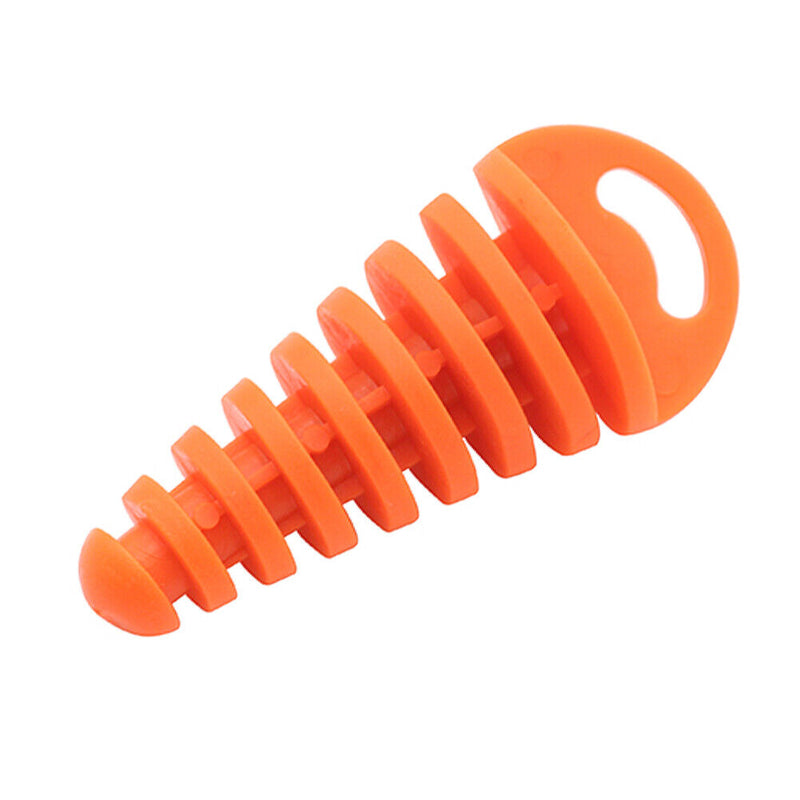 Motorcycle Exhaust Pipe Air-bleeder Plug Muffler Wash Plug Small (Orange) Newly
