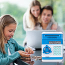 Piggy Bank ATM Machine Electronic Safe Money Jar for Boys Girls (Blue) Newly