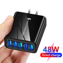 5 USB Port Mobile Phone Charger Adapter Home Outdoor Power Supply Head Accessory