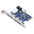 PCI-E X1 to USB3.0 Riser Card PCI Express USB3 4 Port Expansion Adapter Extender