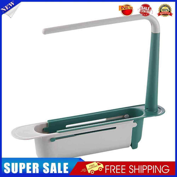 Telescopic Sink Holder-Plastic Adjustable Drainer Sink Tray Sponge Holder