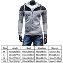 Men Spring Autumn Long-Sleeves Cardigan Hoodie Sweatershirt Coat (Grey 2XL)