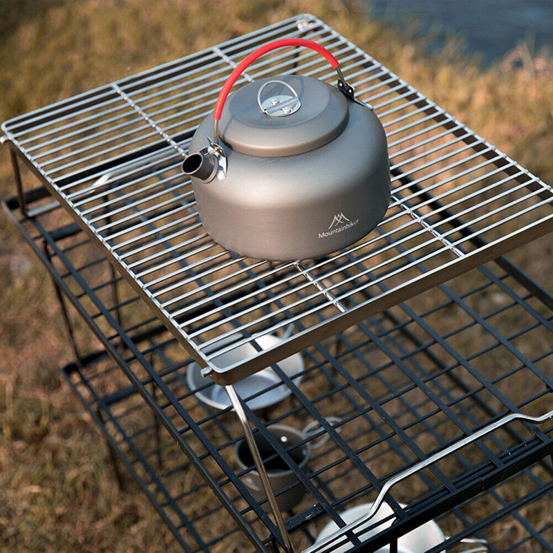 Outdoor Camping Water Kettle Stainless Steel Hiking Picnic Cookware Teapot Newly