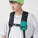 Nylon Crossbody Bag Men Women Street Hip Hop Zip Small Phone Packs (Green)