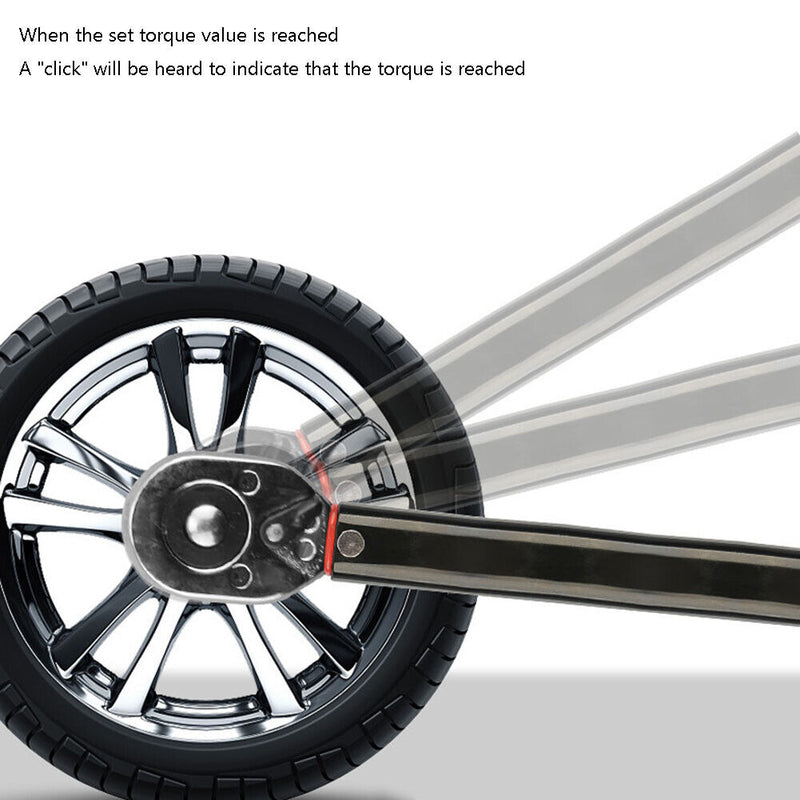 Square Drive Repair Ratchet Socket Tensioner Adjustable Torque Wrench for Car Bike